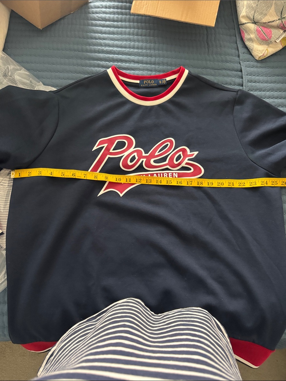 RALPH LAUREN POLO VINTAGE OO'S MENS SWEATSHIRT IN BLUE RED NWOT SZ XL - Picture 9 of 14